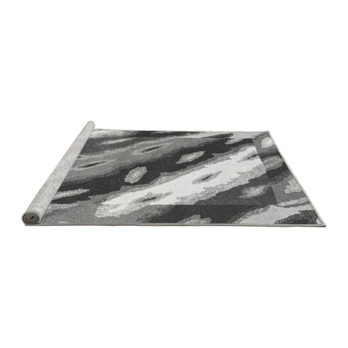 Sideview of Machine Washable Abstract Gray Modern Rug, wshabs3175gry