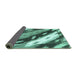 Sideview of Abstract Turquoise Modern Rug, abs3175turq