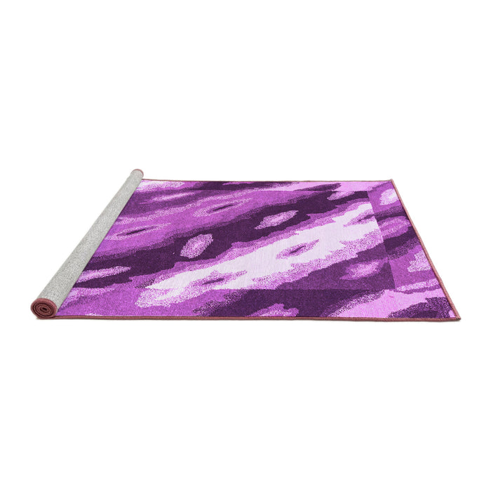 Sideview of Machine Washable Abstract Purple Modern Area Rugs, wshabs3175pur
