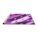 Sideview of Machine Washable Abstract Purple Modern Area Rugs, wshabs3175pur