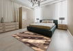 Abstract Brown Animal Rug in a Bedroom, abs3176