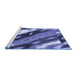 Sideview of Machine Washable Animal Blue Modern Rug, wshabs3176blu