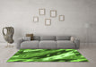 Machine Washable Animal Green Modern Area Rugs in a Living Room,, wshabs3176grn