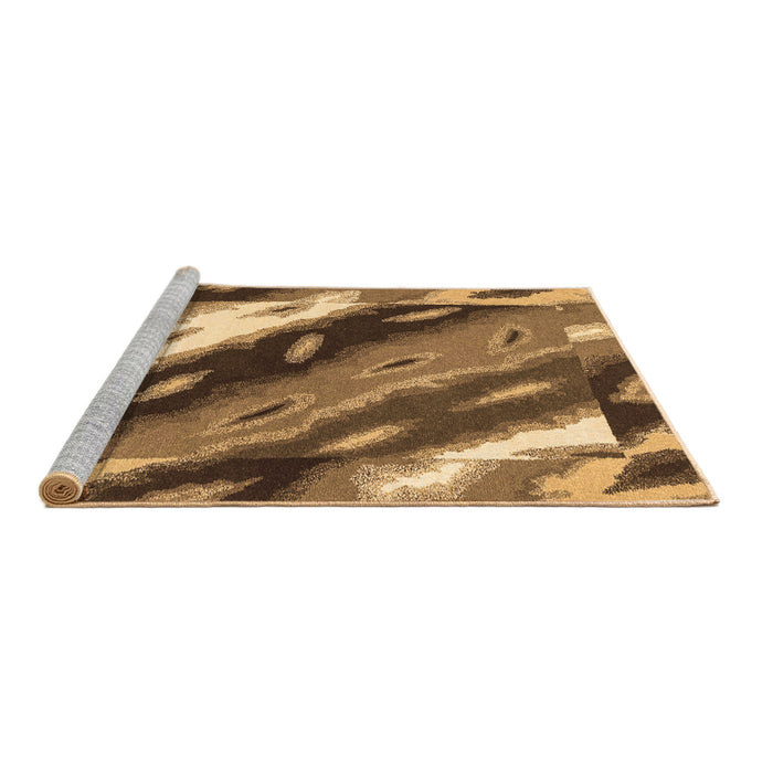 Sideview of Machine Washable Animal Brown Modern Rug, wshabs3176brn