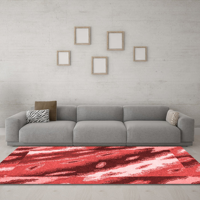 Modern Red Washable Rugs
