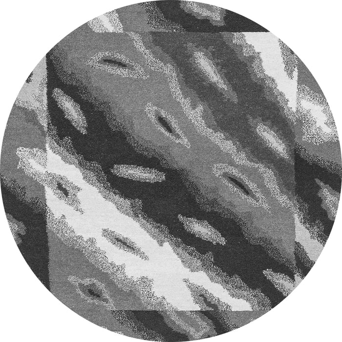 Round Animal Gray Modern Rug, abs3176gry