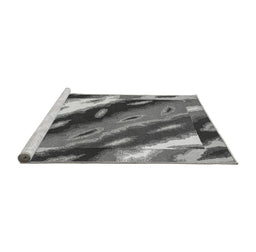 Sideview of Machine Washable Animal Gray Modern Rug, wshabs3176gry