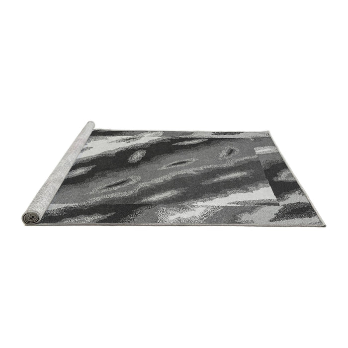 Sideview of Machine Washable Animal Gray Modern Rug, wshabs3176gry
