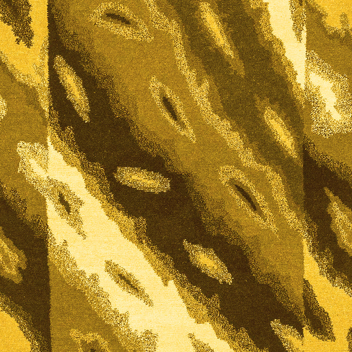 Machine Washable Animal Yellow Modern Rug, wshabs3176yw