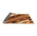 Sideview of Animal Orange Modern Rug, abs3176org