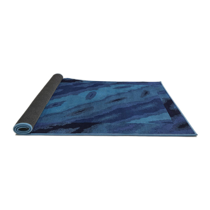 Sideview of Abstract Blue Animal Rug, abs3177