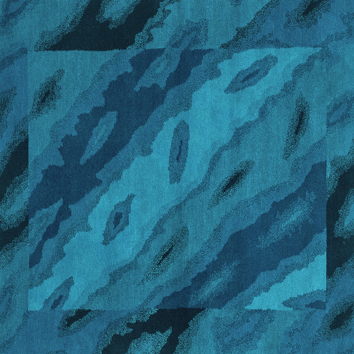 Square Machine Washable Animal Turquoise Modern Area Rugs, wshabs3177turq