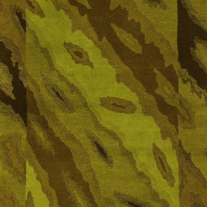 Machine Washable Animal Yellow Modern Rug, wshabs3177yw