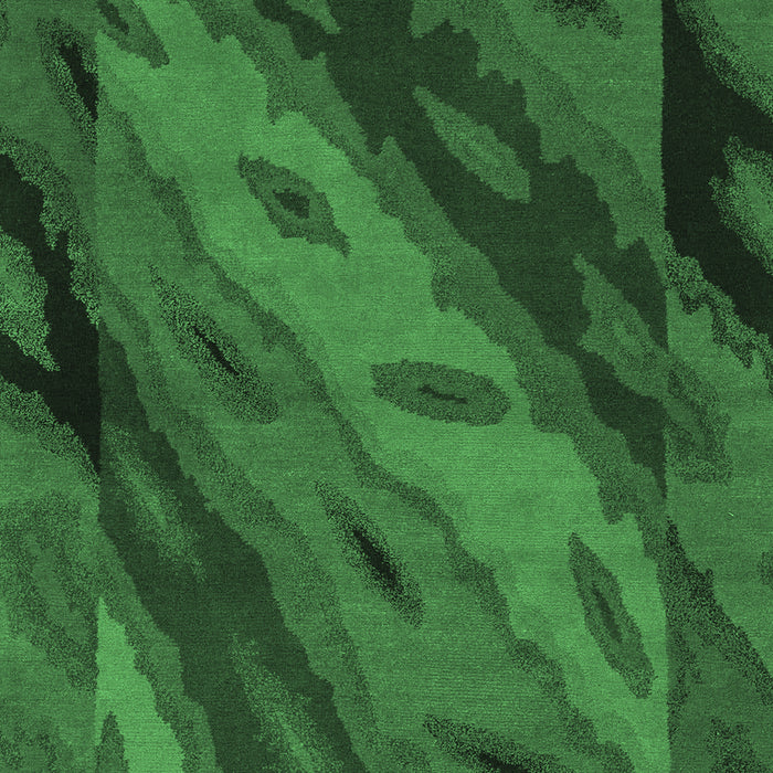 Machine Washable Animal Emerald Green Modern Area Rugs, wshabs3177emgrn