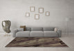 Machine Washable Animal Brown Modern Rug in a Living Room,, wshabs3177brn