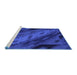 Sideview of Machine Washable Animal Blue Modern Rug, wshabs3177blu