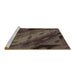 Sideview of Machine Washable Animal Brown Modern Rug, wshabs3177brn