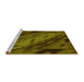 Sideview of Machine Washable Animal Yellow Modern Rug, wshabs3177yw