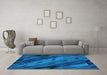 Machine Washable Animal Light Blue Modern Rug in a Living Room, wshabs3177lblu