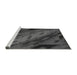 Sideview of Machine Washable Animal Gray Modern Rug, wshabs3177gry