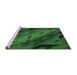 Sideview of Machine Washable Animal Emerald Green Modern Area Rugs, wshabs3177emgrn