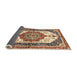 Sideview of Abstract Brown Red Modern Rug, abs3178