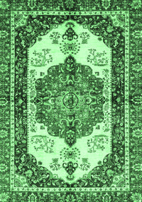 Abstract Emerald Green Modern Rug, abs3178emgrn