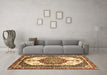 Machine Washable Abstract Brown Modern Rug in a Living Room,, wshabs3178brn