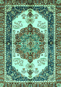 Abstract Turquoise Modern Rug, abs3178turq