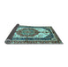 Sideview of Abstract Light Blue Modern Rug, abs3178lblu