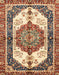 Machine Washable Abstract Brown Red Rug, wshabs3178