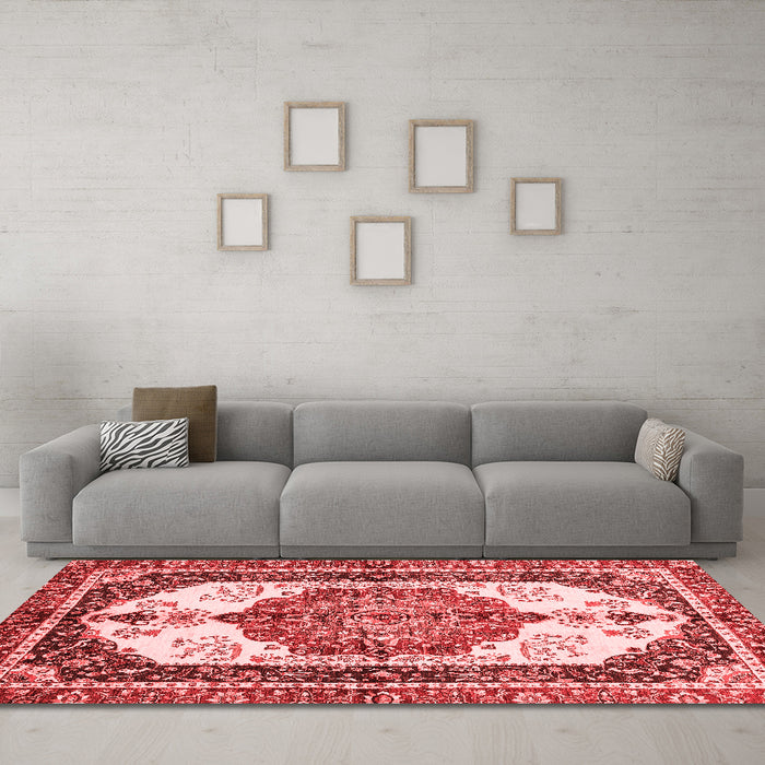 Modern Red Washable Rugs