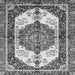 Square Abstract Gray Modern Rug, abs3178gry