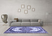 Machine Washable Abstract Blue Modern Rug in a Living Room, wshabs3178blu