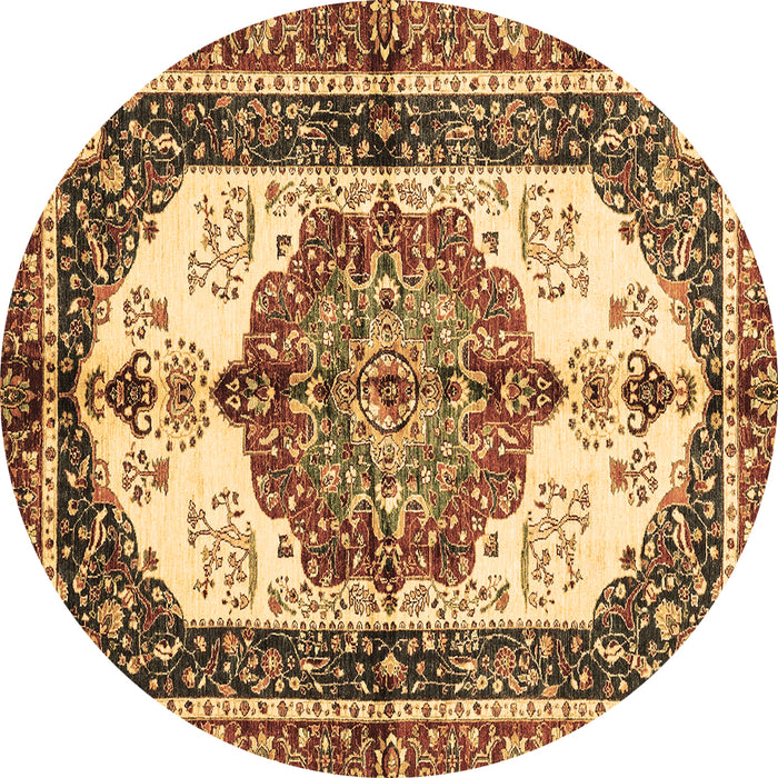 Round Machine Washable Abstract Brown Modern Rug, wshabs3178brn
