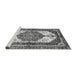 Sideview of Machine Washable Abstract Gray Modern Rug, wshabs3178gry