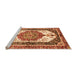 Sideview of Machine Washable Abstract Orange Modern Area Rugs, wshabs3178org