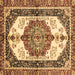 Square Machine Washable Abstract Brown Modern Rug, wshabs3178brn