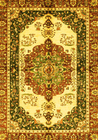 Abstract Yellow Modern Rug, abs3178yw