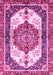 Machine Washable Abstract Pink Modern Rug, wshabs3178pnk