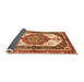 Sideview of Abstract Orange Modern Rug, abs3178org