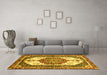 Machine Washable Abstract Yellow Modern Rug in a Living Room, wshabs3178yw