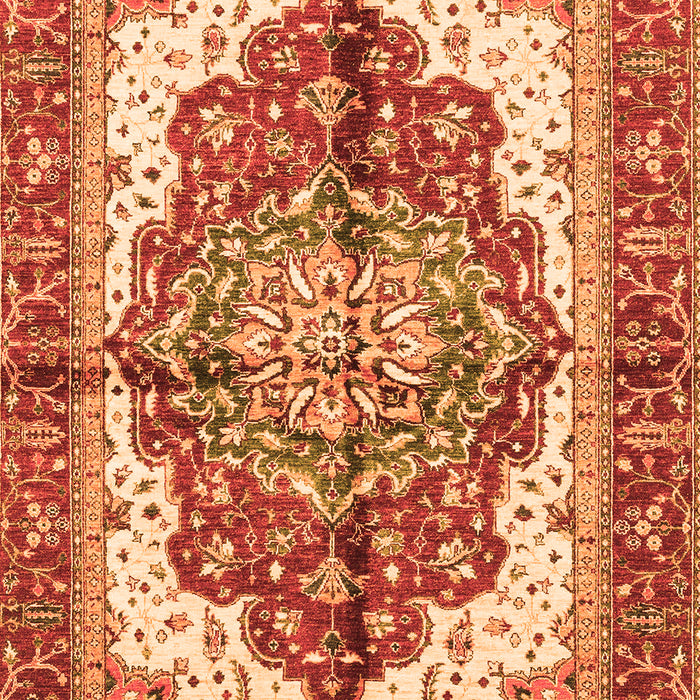 Machine Washable Persian Orange Traditional Area Rugs, wshabs3179org