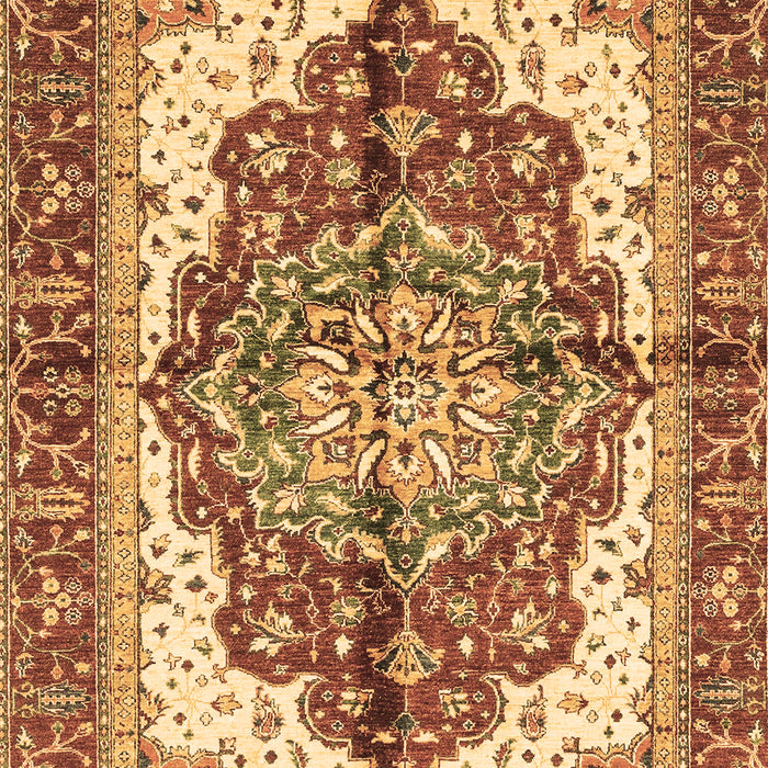 Machine Washable Persian Brown Traditional Rug, wshabs3179brn