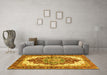 Machine Washable Persian Yellow Traditional Rug in a Living Room, wshabs3179yw