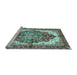 Sideview of Machine Washable Persian Light Blue Traditional Rug, wshabs3179lblu