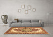 Machine Washable Persian Brown Traditional Rug in a Living Room,, wshabs3179brn