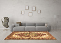 Machine Washable Persian Brown Traditional Rug, wshabs3179brn