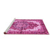 Sideview of Machine Washable Persian Pink Traditional Rug, wshabs3179pnk