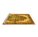 Sideview of Machine Washable Persian Yellow Traditional Rug, wshabs3179yw